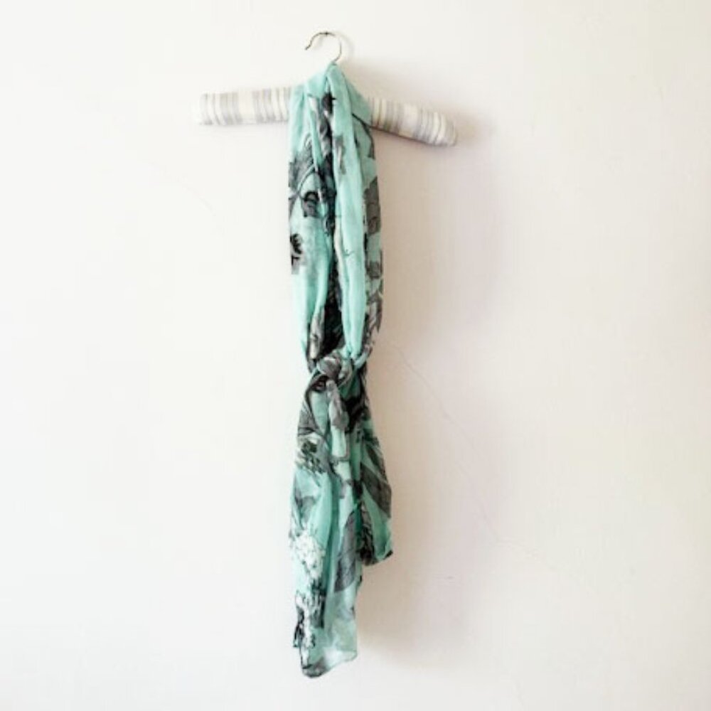 West Loop lightweight floral scarf